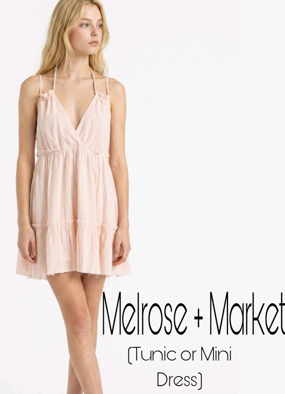 Melrose and Market Strappy Top Or Mini Dress NWT med.